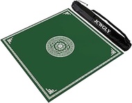 Green Square Mahjong Mat With Carrying Bag, Anti Slip And Noise Reduction Table Cover For Mahjong, P