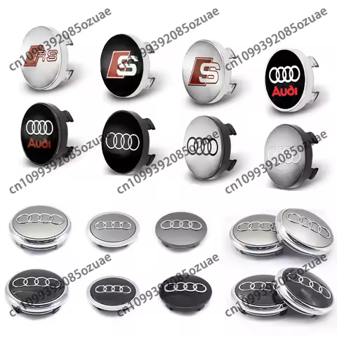 4Pcs 56mm 60mm 61mm 68mm 69mm 77mm Car Wheel Center Hub Cap For Audi A1 A3 A4 A5 A6 A7 A8 Q2 Q5 Q7 Q