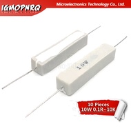 10pcs 10W Cement resistance resistor 1 2 5 8 10 15 20 25 100 ohm 1R 2R 5R 8R 10R 15R 20R 25R 100R Be