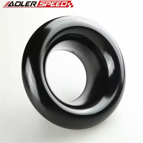 3" 3.5'' 4'' 5" Inch Short Ram Cold Air Intake Turbo Horn Aluminum Velocity Stack Adapter Black