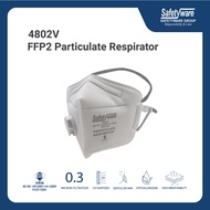 Safetyware 4802V Vertical Fold Flat FFP2 Particulate Respirator w/ Valve I SIRIM DOSH Approved N95 K