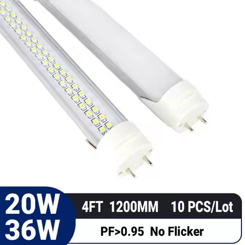 10pcs/lot 4ft 1200mm 20W 36W T8 LED Tube|G13 interface|High PF 0.95|Flicker-Free|Non-Dimmable |Energ