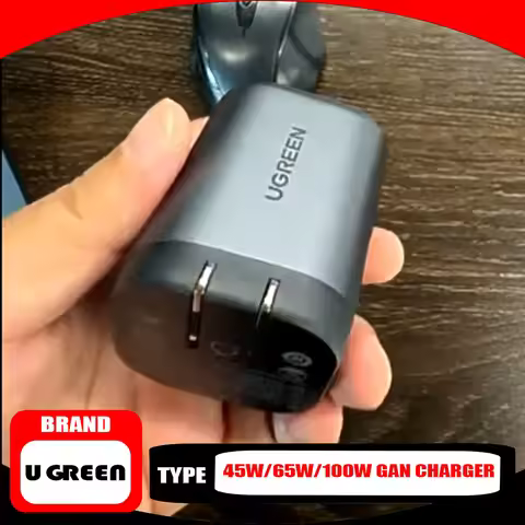 Charger UGREEN 45W/65W/100W GaN‌ Charger Retractable Cable Multi-Port PD40W Type-C Fast Charger Char