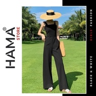 HAMA STORE H15 backless 2-strap jumpsuit - With luxurious breast pads