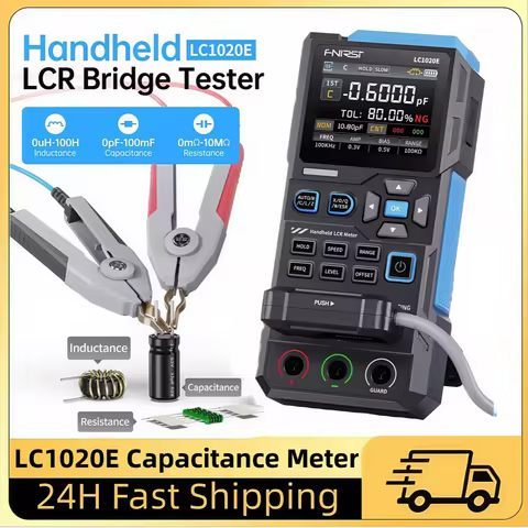 FNIRSI LC1020E High Precision Digital Bridge LCR ESR Tester Resistance Capacitance Inductance Electr