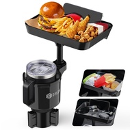 Car Cup Holder Tray, Cup Holder Expander Adapter for Car, 9.5” Detachable Car Food Tray Table for Ea