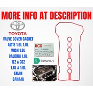 Toyota altis 1.6L 1.8L zze121 122 141 142(2001-2009)/wish zne10 1.8L/caldina 1.8L valve cover gasket