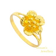 Cincin Bunga Emas 916 Original / Flower Ring 916 Gold Original Dream's Jewellery