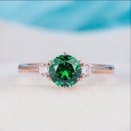沙弗萊石石榴石戒指 |銀石榴石戒指 |綠色寶石戒指 |定情戒指