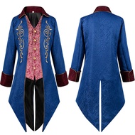 Adult Men Victorian Medieval Coat Punk Tuxedo Halloween Cosplay Costume Tailcoat Gothic Steampunk Tr