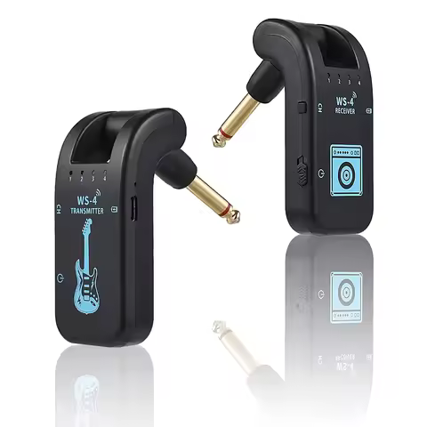WS-4 2.4GHz Wireless Guitar Audio System - No Pairing Required, 8 Channels, 40m Range, 10H Battery, 