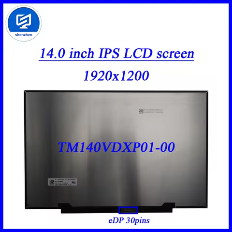Replacement 14 Inch Laptop LCD Screen TM140VDXP01-00 Matrix Display Panel 1920x1200 IPS 45% NTSC eDP