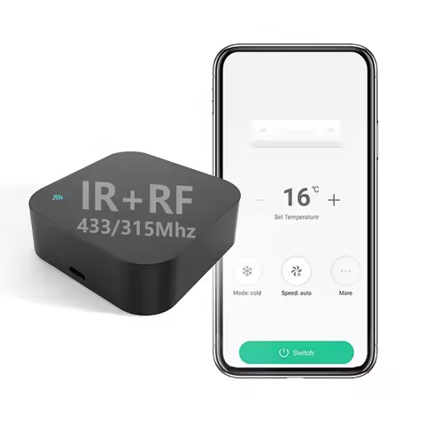 Tuya Smart WiFi IR RF Universal Remote Controller 433/315MHz, Smart Life App 2.4G Voice Control for 