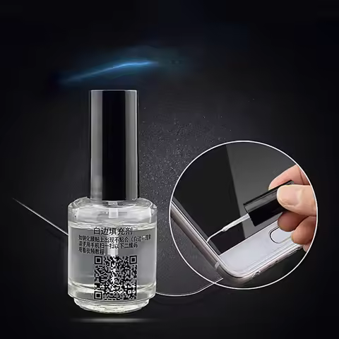 Samsung Compatible Invisible Tempered Glass Screen Protector with Nano White Edge Repair Liquid