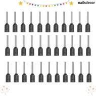 NAILSDECOR 1000PCS Insulated Crimping Terminal, Tubular 22AWG Ferrule Terminal, Durable Black Color 