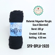 ANEKA - 8-Ply Saffron Knitting Yarn / Crochet Knitting Yarn - 1920 - Black