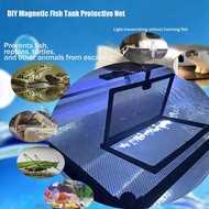 HAPPY TIME-DIY Magnetic Aquarium Lid Fish Tank Hood Top Cover Anti-Jumping Net Cover Mesh to Protect