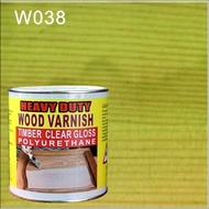 W038 HEAVY DUTY 1L ( GLOSS TIMBER VARNISH POLYURETHANE ) Wood Paint Varnish Wood Shellac Syelek Kayu