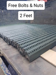 Slotted angle bar 1.5 x 1.5 x 2ft - free bolts and nuts