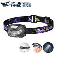 SmilingShark TD0141 LED Sensor Head Lamp USB Rechargeable Mini Lampu kepala 3modes Strong Head Torch