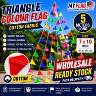 (Cotton) Colour Flag/Triangle Flag/Event Flag *READY STOCK*