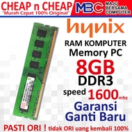 HYNIX DDR3 8GB 1600mhz PC RAM - 4GB 8GB 16GB Desktop PC Computer Memory RAM