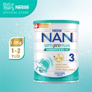 (HSD T12-2026) (MẪU MỚI) Sữa Bột Nestle NAN OPTIPRO PLUS 3 HM-O Hộp 1.5kg.