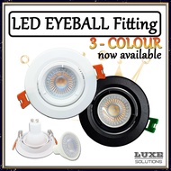 LED Recessed Eyeball Fitting Complete Set with GU10 bulb and holder Adjustable frame (Single / Doubl