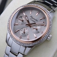 2A62 Silver Grey Rosegold - Jam Alexandre Christie Wanita Terbaru 2024