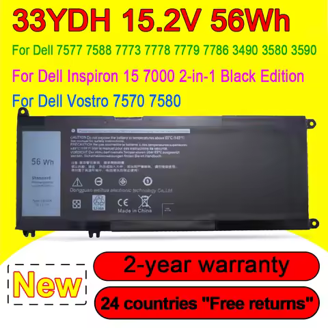 33YDH For Dell G3 3579 3779 G5 5587 7588 Inspiron 15 7577 7588 17 7773 7778 7779 Vostro 7570 7580 La