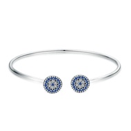 Bamoer Pearl Mermaid Bangle 925 Sterling Silver Blue Fish Tail Bangle &amp; Bracelet for Women Elegant Fine Jewelry Girl Gifts