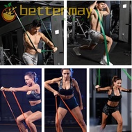 BETTER-MAYSHOW Fitness Elastic Band, TPE 5-85 lbs Yoga Tension Band,  Elastic Resistance Bands Gym