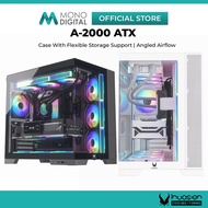 INVASION A-2000 ATX DESKTOP CASING / CASE WITH FLEXIBLE STORAGE SUPPORT / ANGLED AIRFLOW - A2000 - (