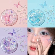 Waterproof Self-adhesive 3d Colorful Butterfly Pattern Nails Makeup Tattoo Facial Nail Decal H2y5