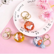 Sparkling DUMBO ELEPHANT ROUND WATER KEYCHAIN