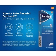 Panadol Optizorb 36 Tablets Caplet 500mg Help Reduce Symptoms of Pain & Fever / Body Immune System G