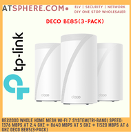 TP-LINK Tplink BE22000 Tri Band Whole Home Mesh Wi-Fi 7 System Speed 21536Mbps Over 200 Device Deco 