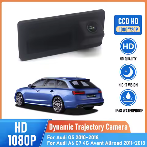 Rear View Camera For Audi A6 C7 4G Avant Allroad 2011~2018 Q5 2010~2018 Trunk Handle Backup Waterpro