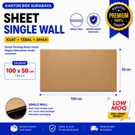 CARDBOARD SHEET 50X100 CM SINGLE WALL 100X50 CM