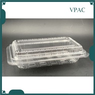 OPS - H2L - BENXON Plastic Tray with Lock [ 50pcs± ] Bakery Disposable Plastic Clear Food Box - Beka