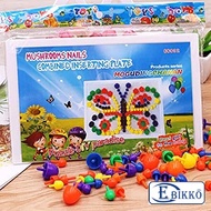 T4TOYS Board Beads Blocks for Kids with Beads Blocks Puzzle Building Nails Blocks Colorful Nails Peg