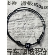 Korean Rope Bracelet Initial Letter/ Waterproof Initial Bracelet