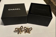 超新淨 Chanel 皮穿鍊 耳環 earrings