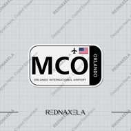 Orlando International Airport Code MCO Sign Sticker