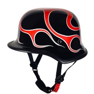 Classic Styles WW2 German Helmet Cool Half Face Cascos De Moto Pedal Cruise Half Helm Vintage Motorb