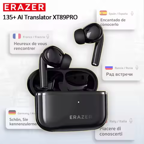 AI Translator Earbuds Erazer XT89PRO Bluetooth Earphones Game Low Latency Wireless Headphones In-Ear