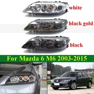 CAPQX Front Bumper Head Light Lamp For Mazda 6 M6 2003-2015 Auto Light Headlight Headlamp Cover Shel