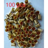 100pcs Brass E10 Flashlight Bulb Fittings - E10 Thread Bulb Fittings