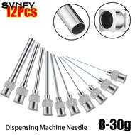 SVNFY 12Pcs Industrial Glue Injection Needle, 8G-30G Fluids Metal Dispensing Machine Needle,  25mm B
