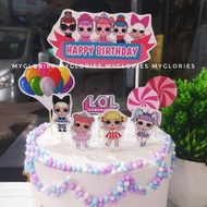 hiasan kue lol candy topper cake ulang tahun